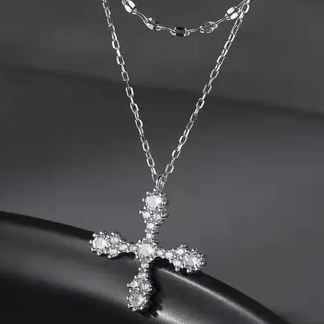 Gothic Cuban Chain Cross Pendant Necklace Unisex Vintage Fashion Jewelry