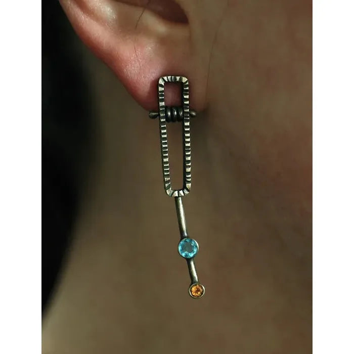 Vintage Zinc Alloy Dangling Earrings for Women Trendy Punk Hip-Hop Jewelry