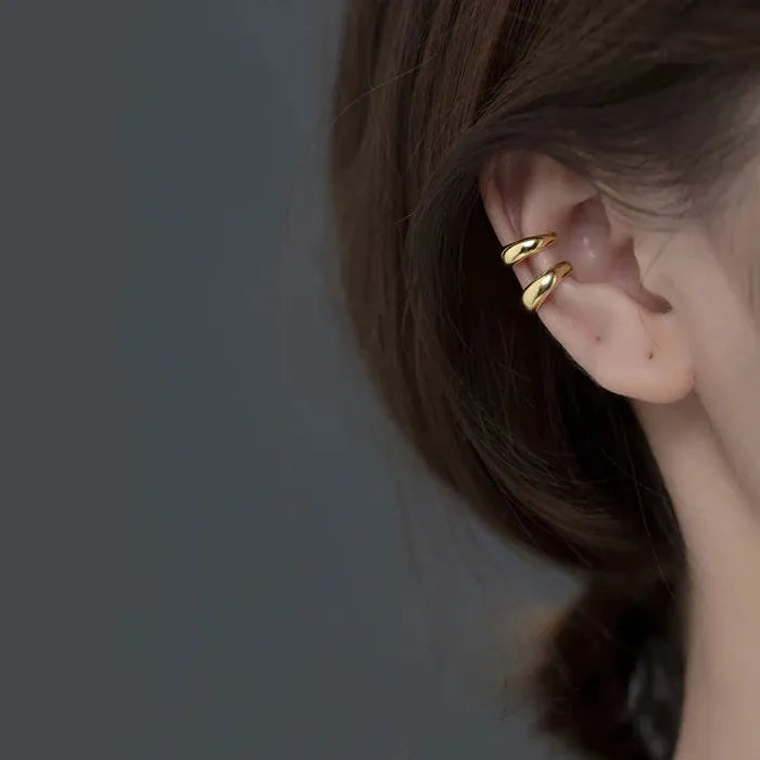 Minimalist Geometric C Shape Zinc Alloy Clip-On Earrings Unisex 2026