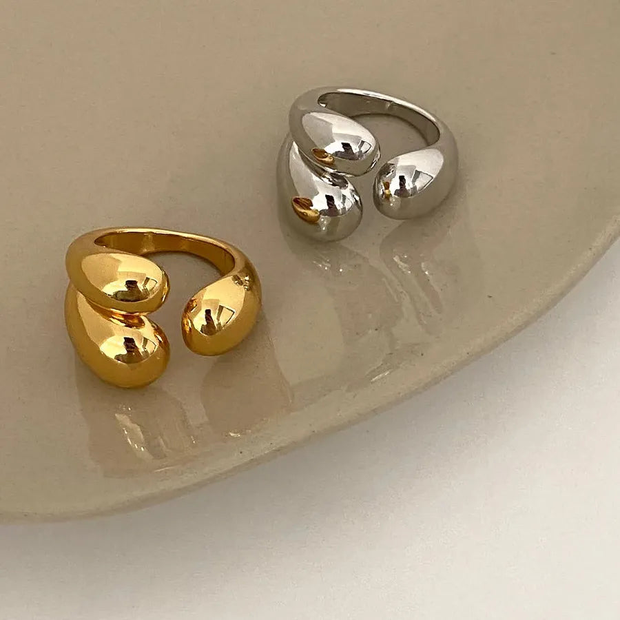 Thick Dome Geometric Ring Gold Silver Plated for Men Women Fashion Jewelry