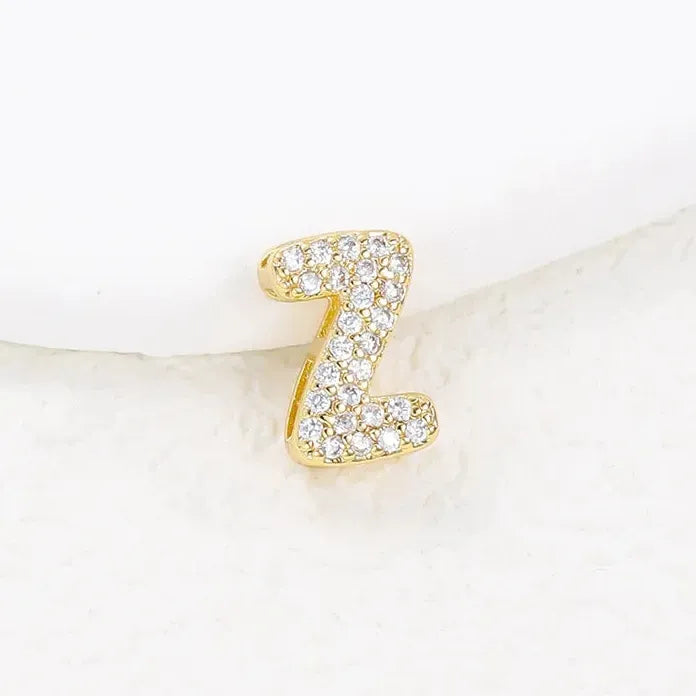 18K Gold Plated Zircon Initial Necklace Women Mini Alphabet Choker Gift