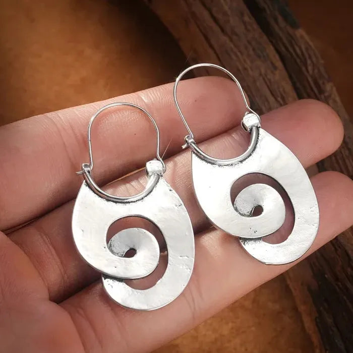 Classic Silver Big Hoop Earrings for Women Girls Zinc Alloy Fashion Jewelry Gift