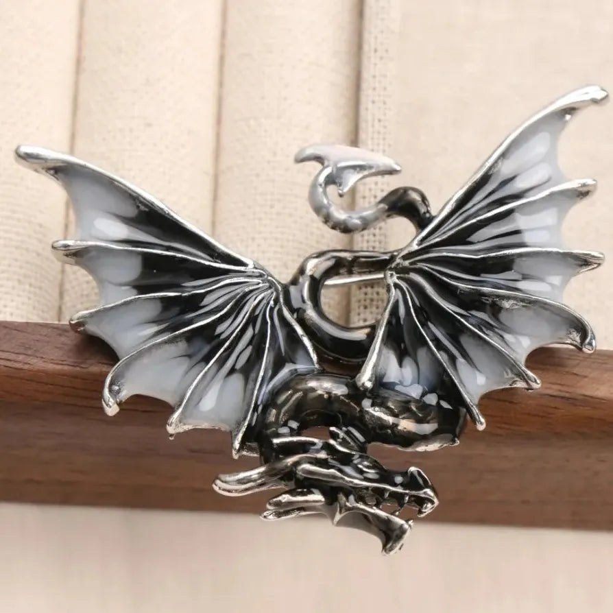 Vintage Chinese Dragonfly Dragon Brooch Pin Classic Jewelry Gift