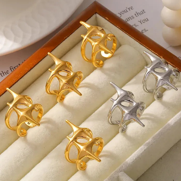 Gold Stainless Steel Cross Ring for Women Men Faith Jewelry Gift Party