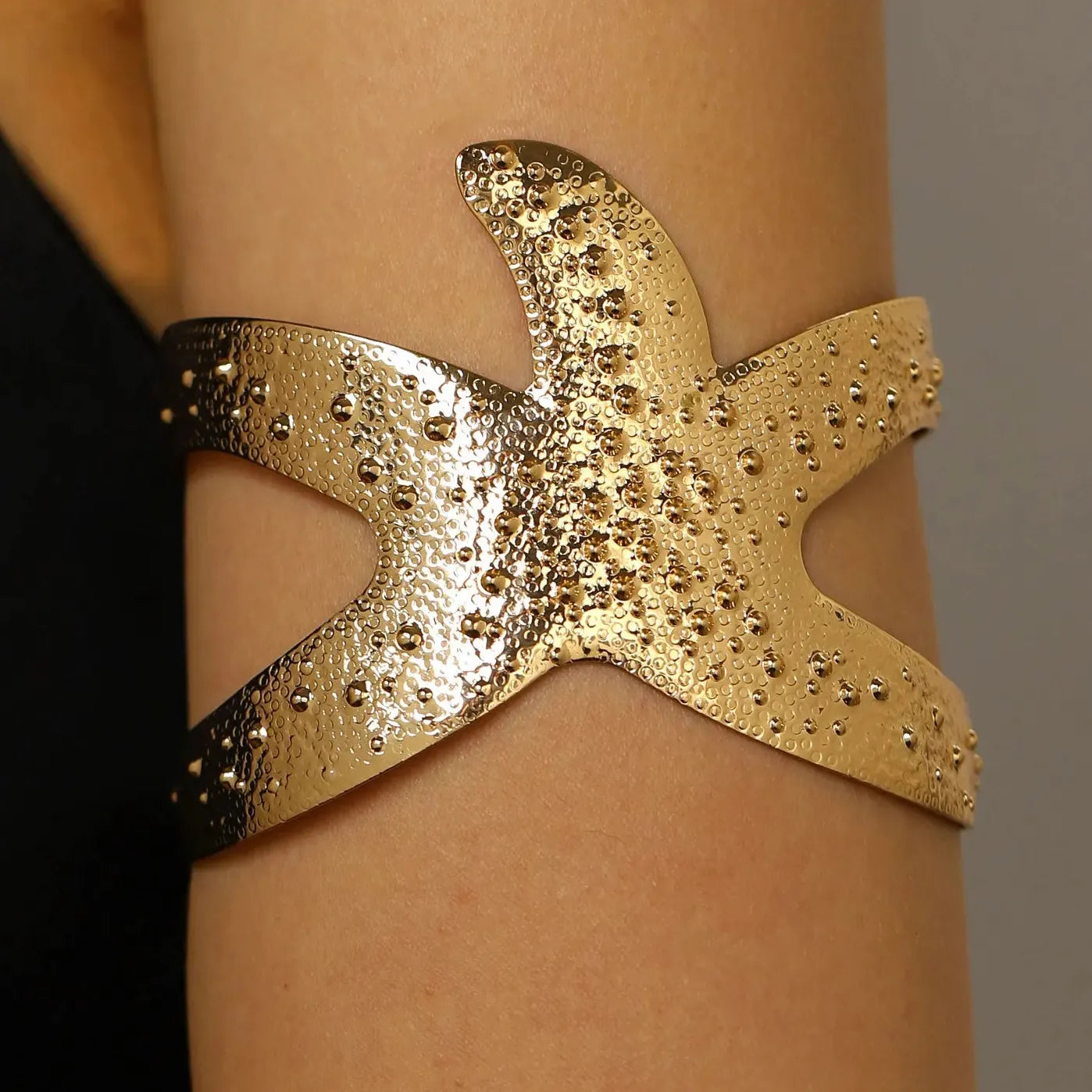 Personalized Geometric Metal Starfish Arm Bangles for Women Bohemian Bracelet