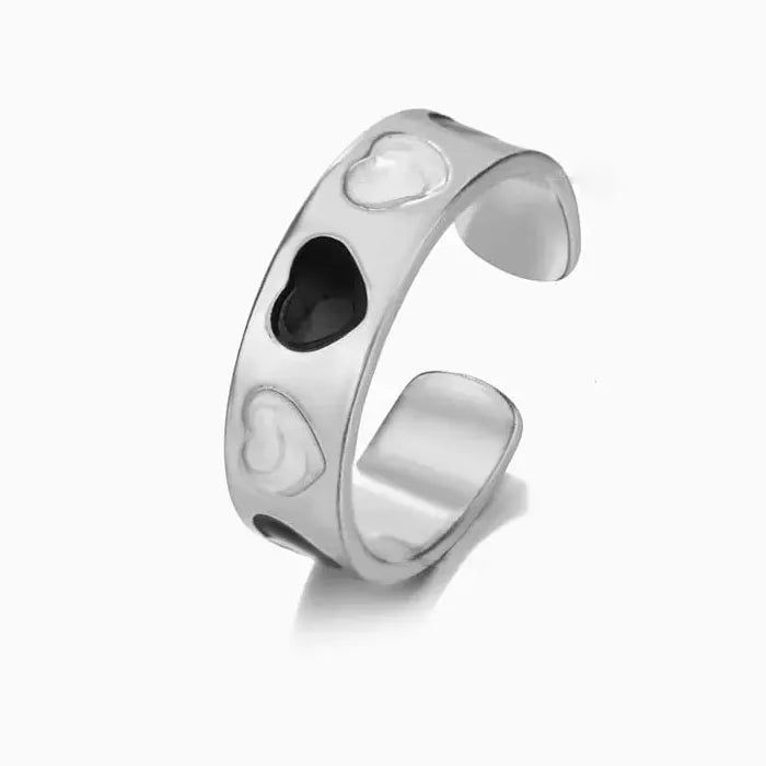 Adjustable Geometric Titanium Steel Ring for Women Wedding Gift Jewelry Accessory