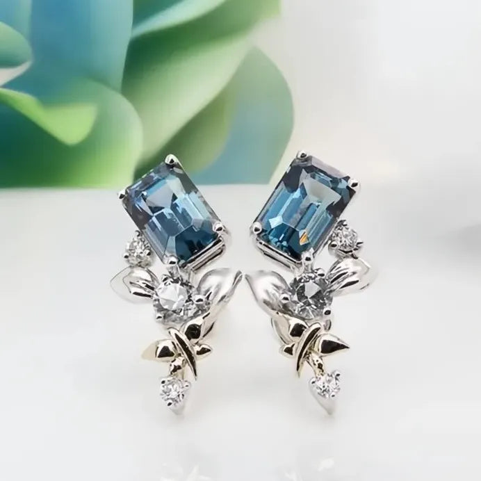 Trendy Women’s Geometric Cubic Zirconia Drop Earrings for Wedding Party