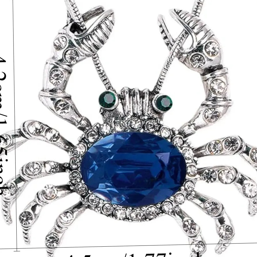 Elegant Rhinestone Crab Brooch Classic Jewelry for Women