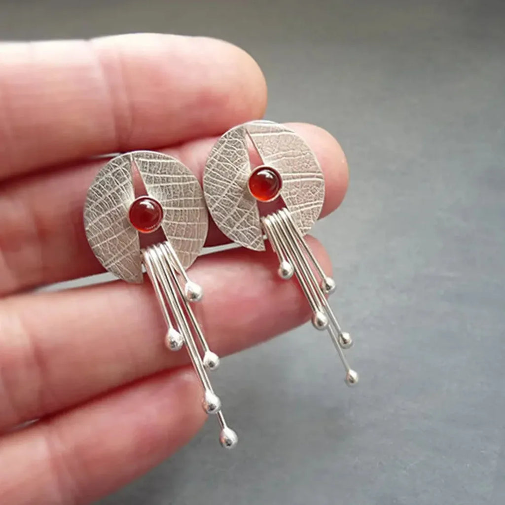 Vintage Ethnic Antique Zinc Alloy Metal Drop Earrings Women Punk Handmade Dangle