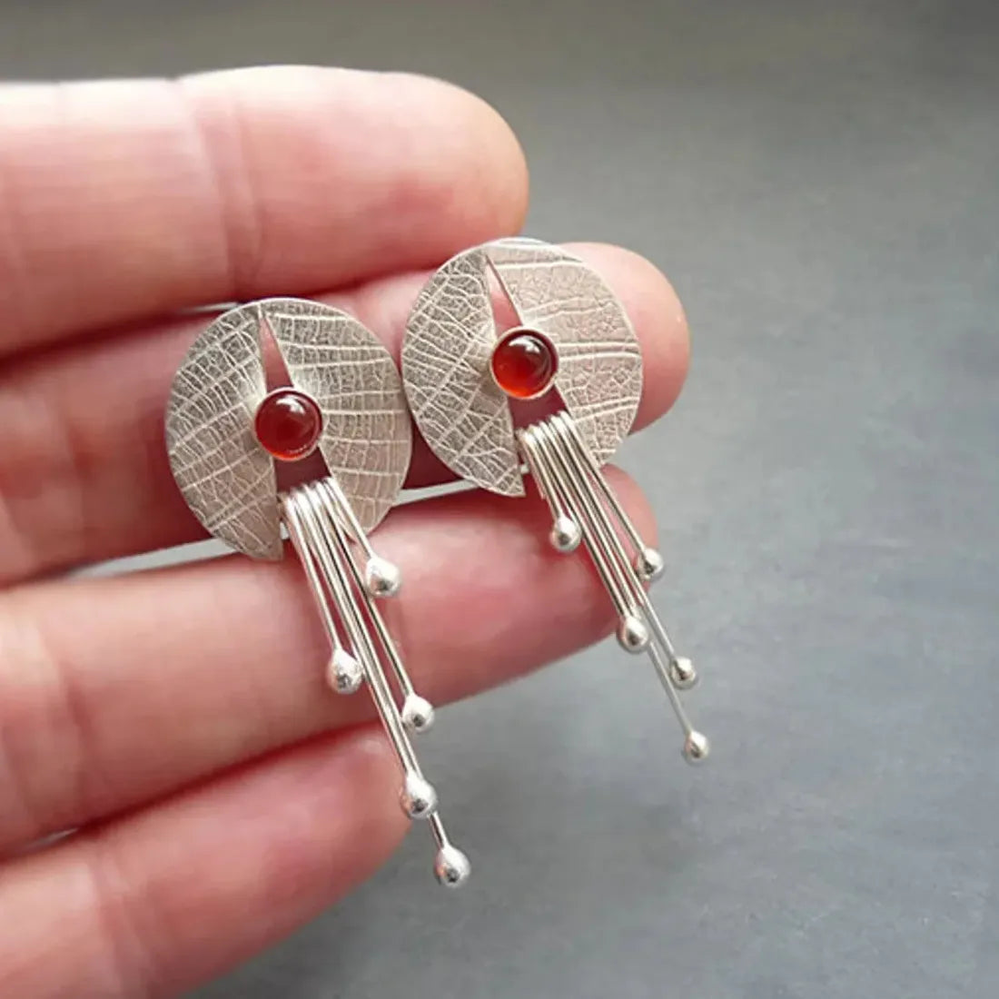 Vintage Ethnic Antique Zinc Alloy Metal Drop Earrings Women Punk Handmade Dangle