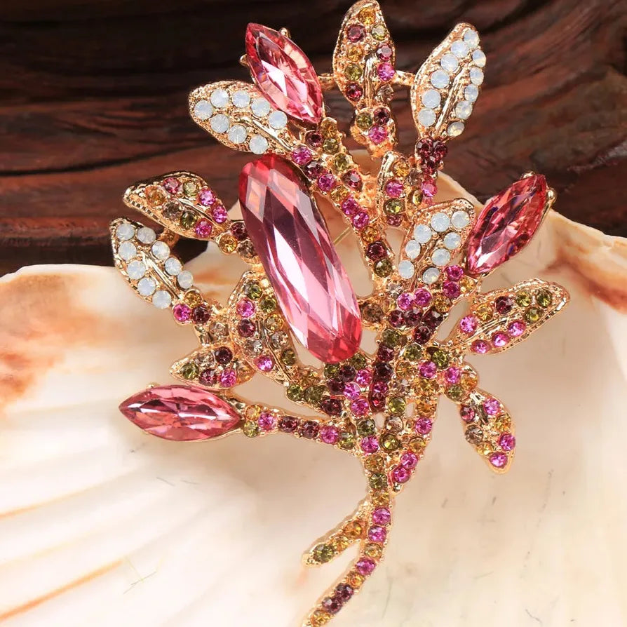 Classic Luxury Money Tree Brooch for Women Elegant Jewelry Gift