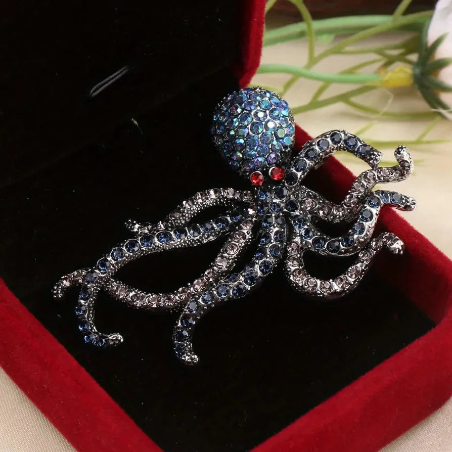 Classic Octopus Brooch Wedding Gift for Men & Women