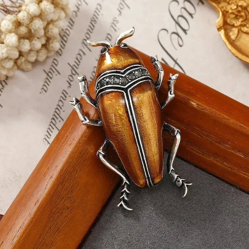 Luxury Insect Brooches Cicada Beetle Bee Mantis Pin for Women