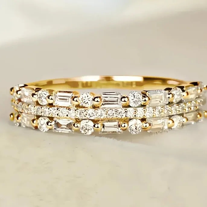 Dazzling Cubic Zirconia Finger Ring for Women Wedding Engagement Fashion Jewelry