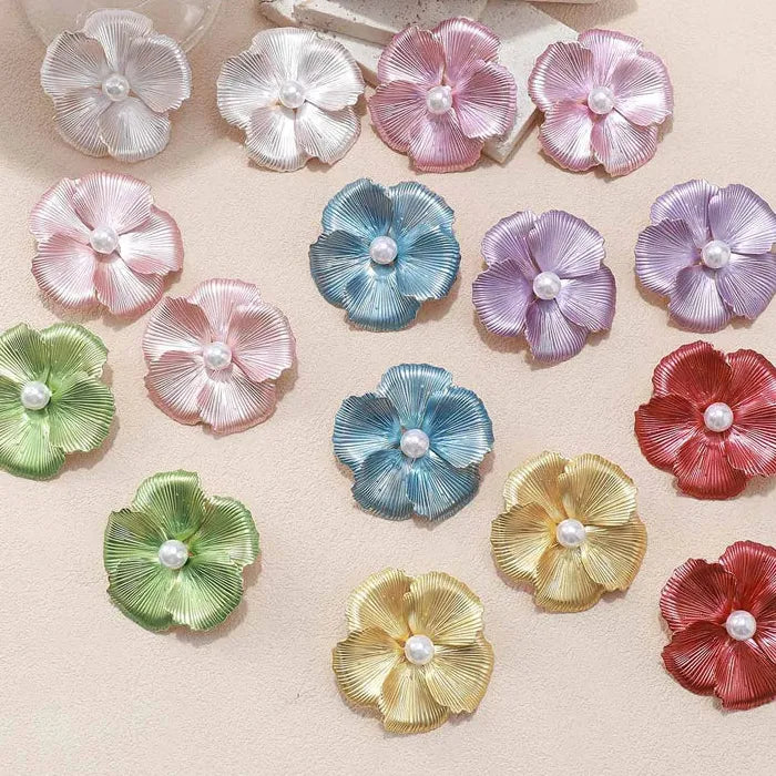 Colorful Floral Drop Earrings for Women Zinc Alloy Jewelry Gift