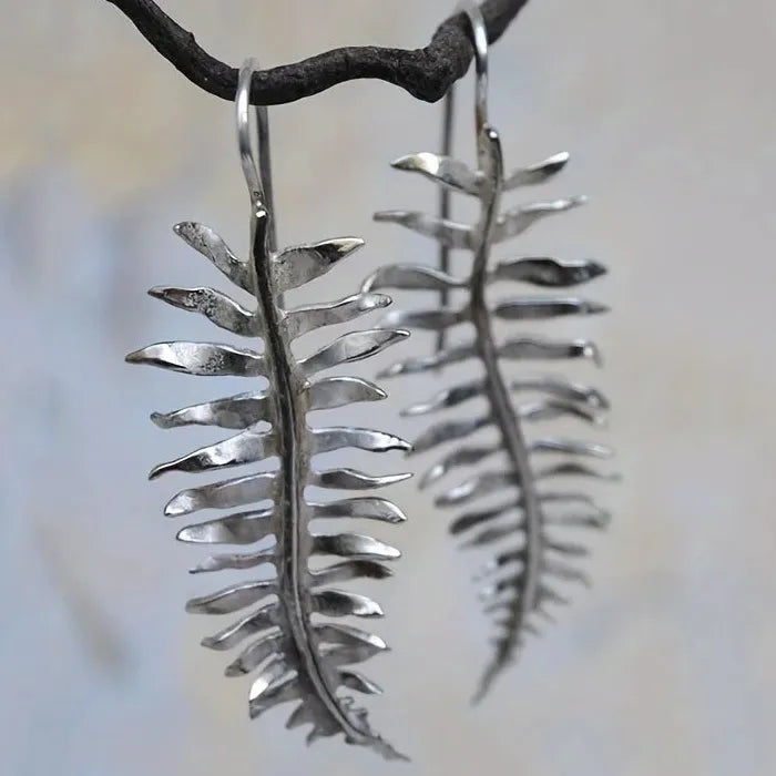 Vintage Persian Leaf Zinc Alloy Drop Earrings for Women Party Jewelry