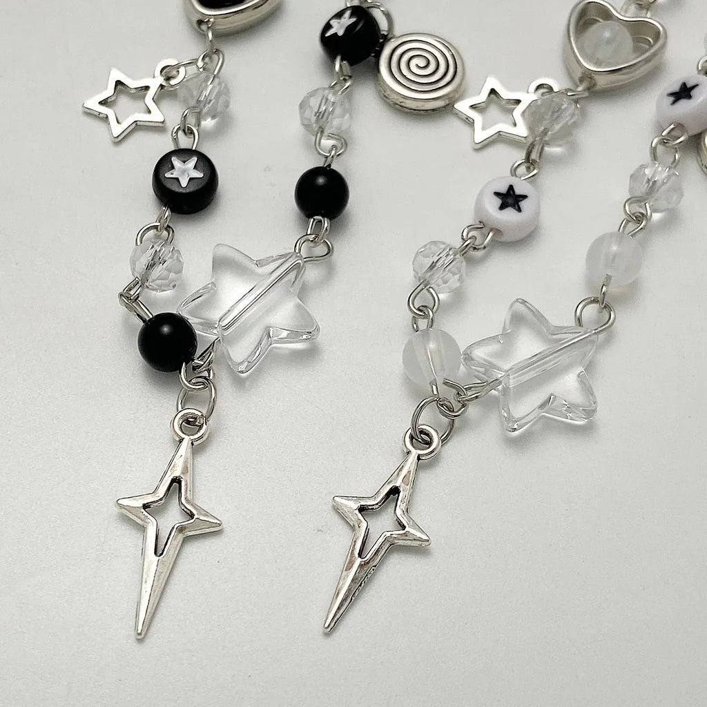 Y2K Couple Bracelets TV Girl Matching Beads Friends Jewelry Gift Trendy Chain