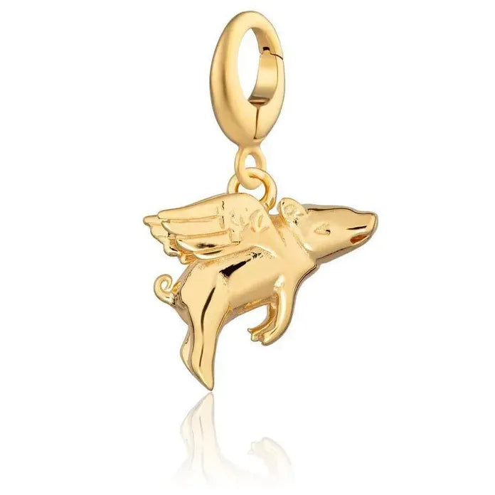 Gold Plated Stainless Steel Geometric Animal Charm Pendant Necklace Trendy Jewelry