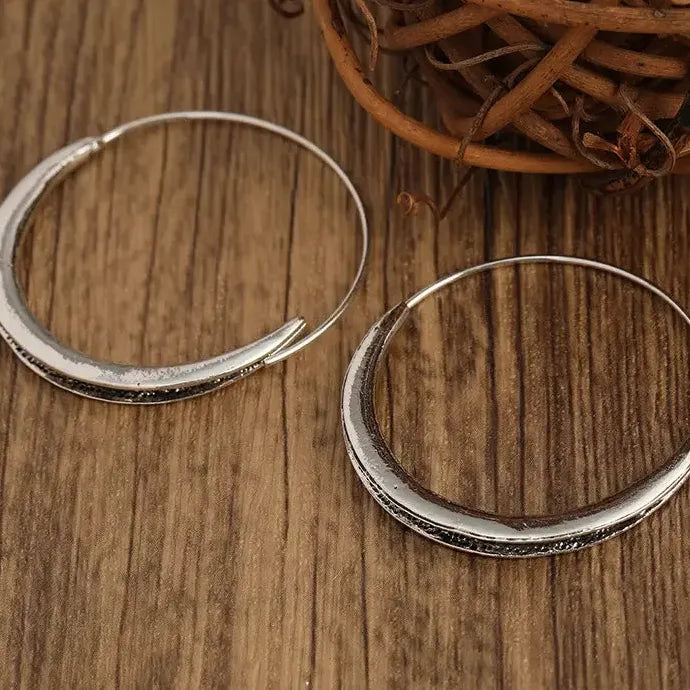Chic Bohemian Zinc Alloy Drop Hoop Earrings for Women Stylish Minimalist Gift