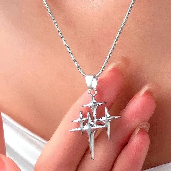 Zircon Cross Pendant Necklace for Women Gold Rose Trendy Fashion Jewelry