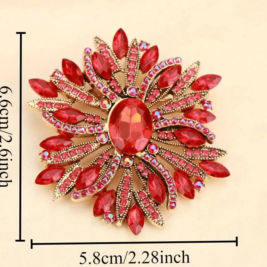 Classic Floral Openwork Brooch Elegant Gift for Men and Women