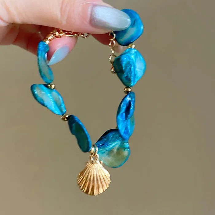 Natural Sea Star Shell Jewelry Set Necklace Earrings Bracelet Gift