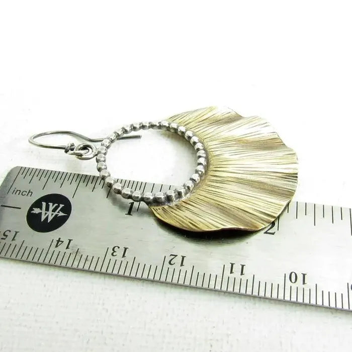 Metal Half Round Ethnic Bohemian Drop Earrings for Women Zinc Alloy Jewelry