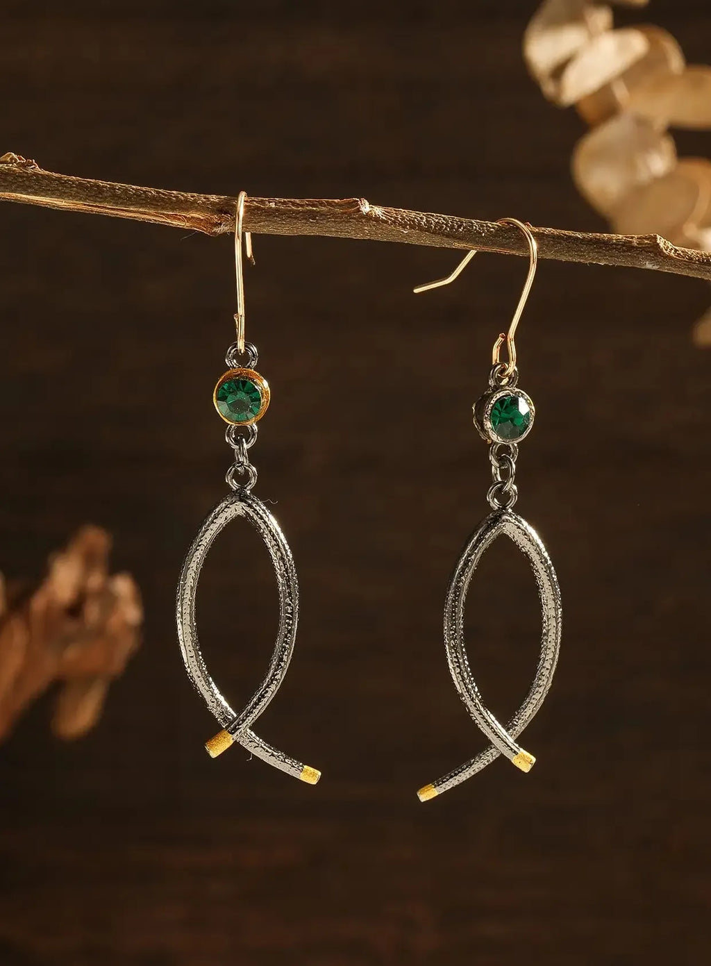 Minimalist Spiral Zinc Alloy Earrings for Women Long Curves Waves Wedding Party Jewelry