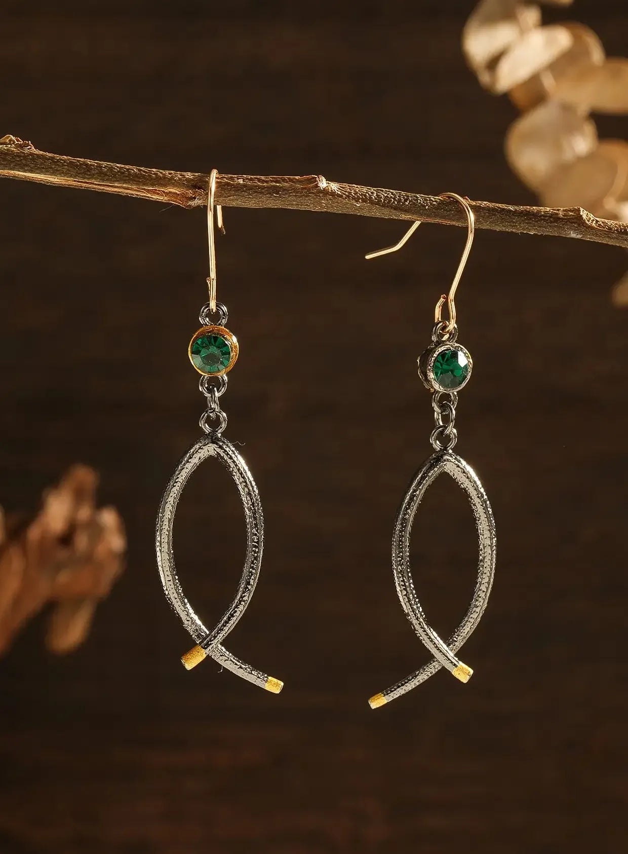Minimalist Spiral Zinc Alloy Earrings for Women Long Curves Waves Wedding Party Jewelry