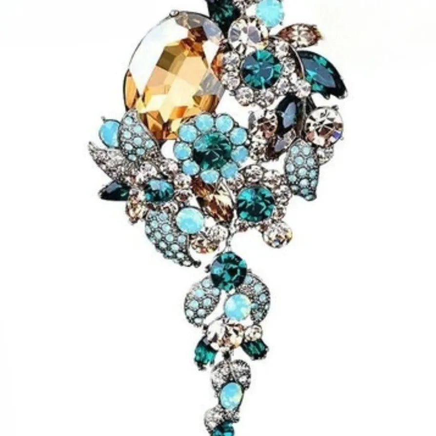 Vintage Floral Brooch Pin Jewelry Classic Style for Men Women
