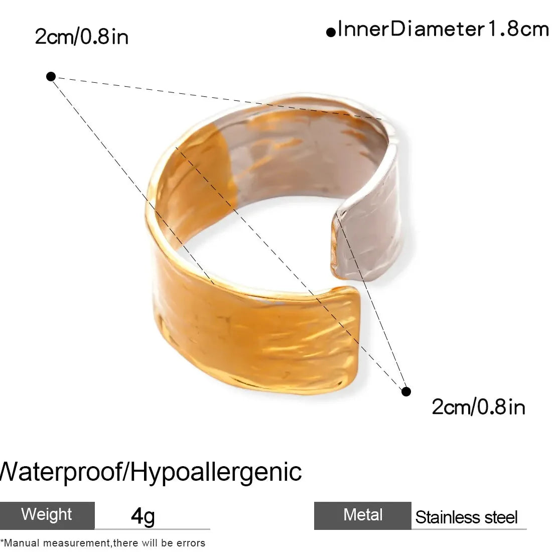 Stainless Steel Irregular Geometric Star Sun Open Ring for Women Punk Jewelry