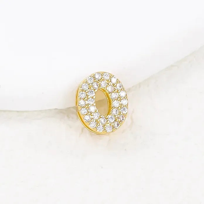 18K Gold Plated Zircon Initial Necklace Women Mini Alphabet Choker Gift