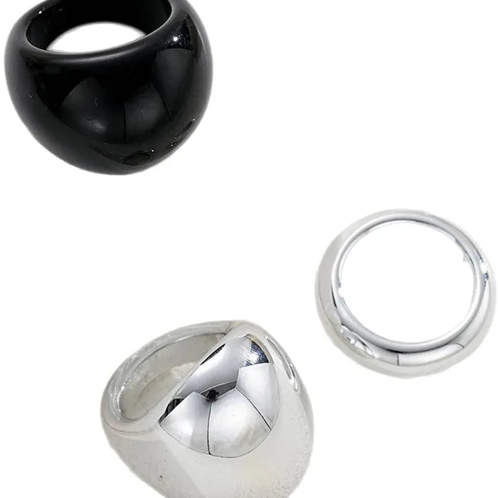3Pcs Retro Geometric Metal Knuckle Rings Set Women Punk Fashion 2026