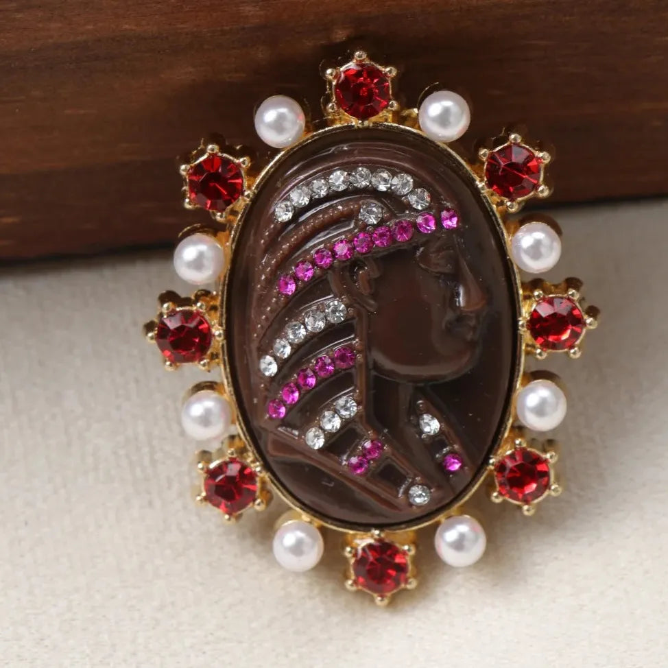 Luxury Indian Prince Flower Brooch Pin Classic Style Jewelry Gift