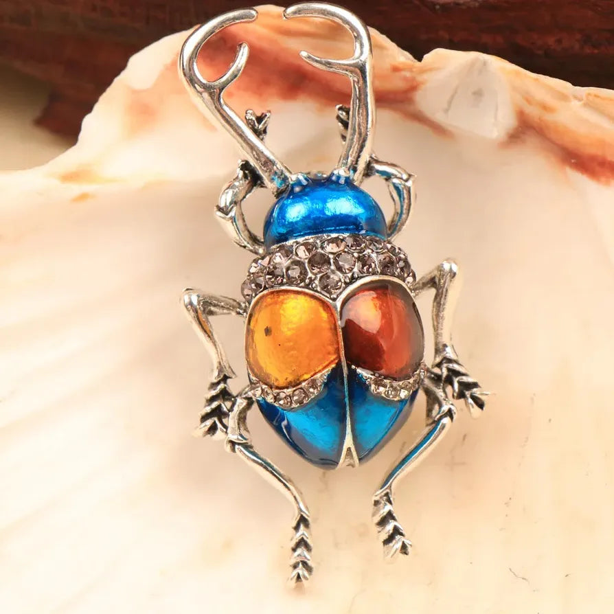 Vintage Classic Beetle Brooch Pin Jewelry Gift for Men and Women