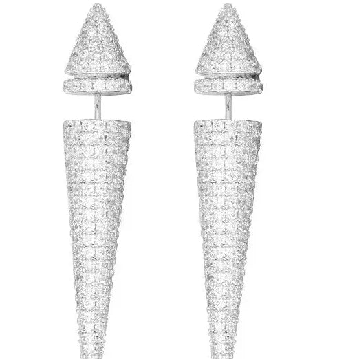 2024 Copper Alloy Cone Earrings Cyberpunk Unisex Jewelry Gift Punk Studs