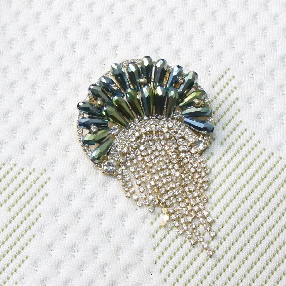 Vintage Jellyfish Brooch Pearl Rhinestone Elegant Gift for Women