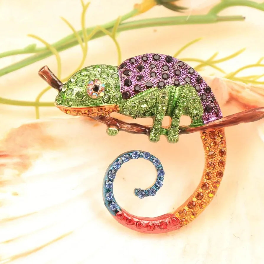 Classic Luxury Chameleon Brooch Gift for Men and Women