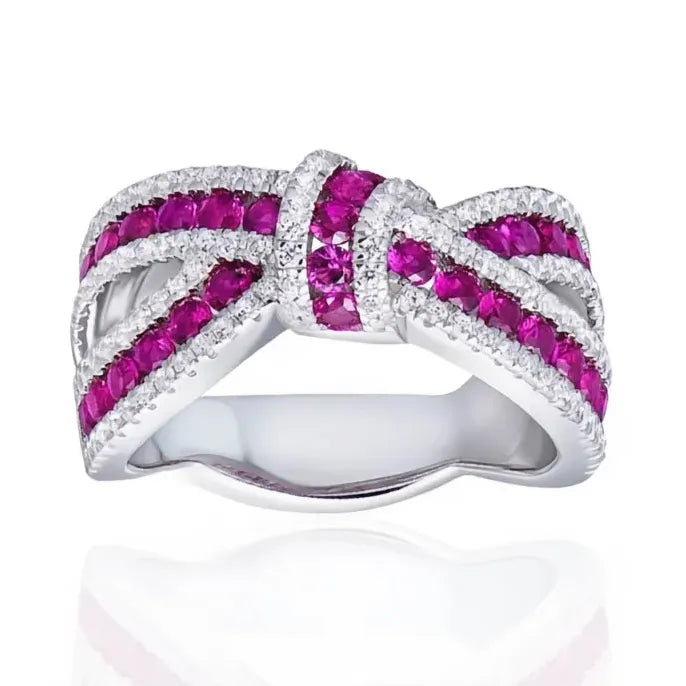 Gorgeous Women’s Fashion Finger Ring with Bright Cubic Zirconia Wedding Party Jewelry