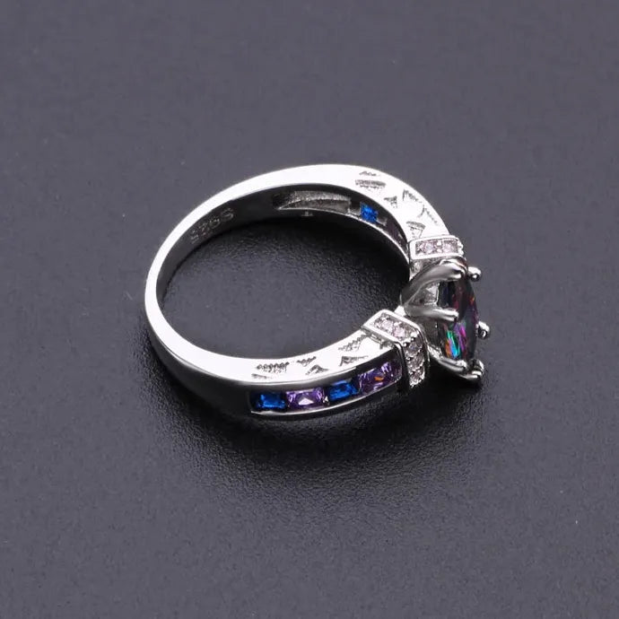 Women Torina Crystal Quartz Zinc Alloy Ionix Ring Magnetic Therapy Weight Loss