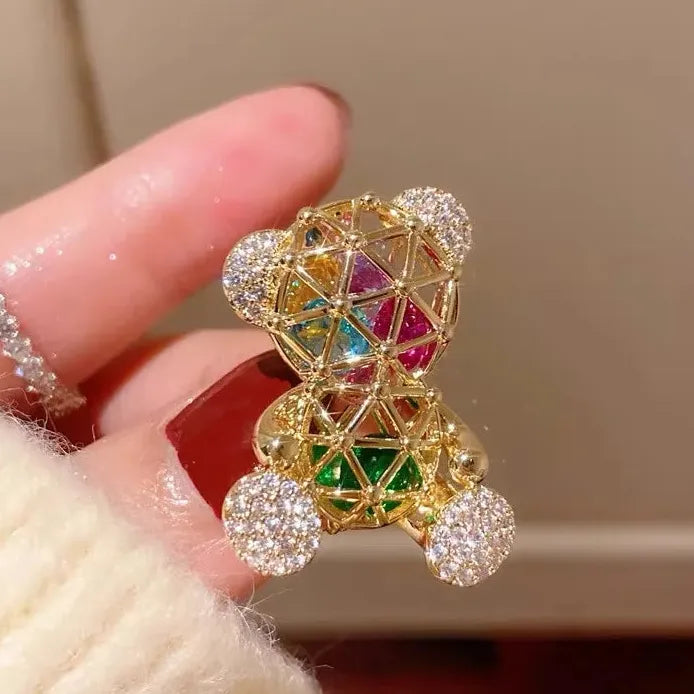 Classic Bear Brooch Animal Design Unisex Jewelry Gift