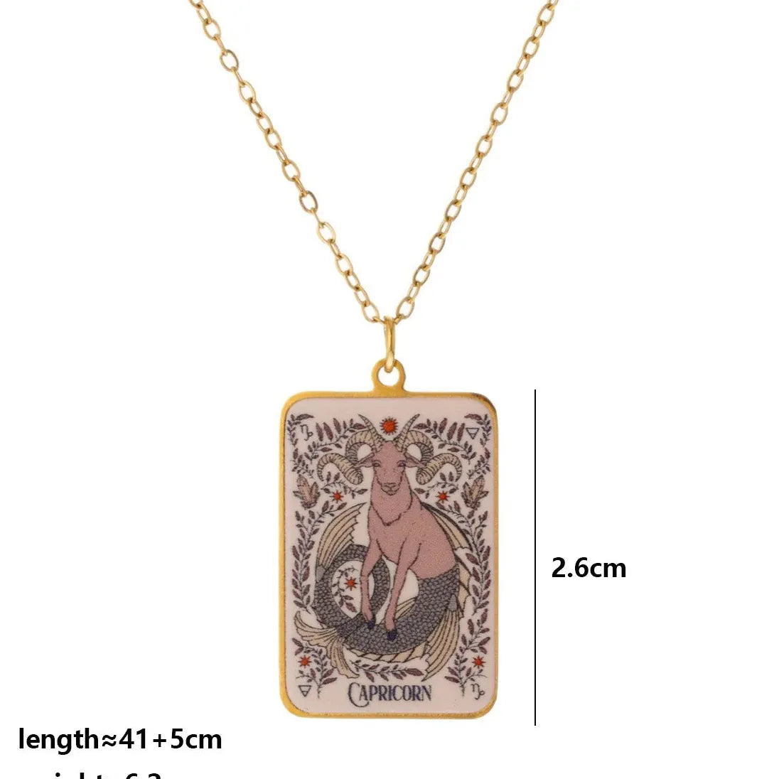 18k Gold Plated Stainless Steel Geometric Pendant Necklace for Women Stylish