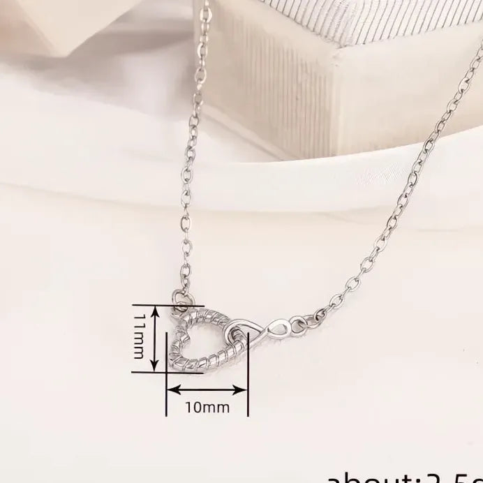 Romantic Heart Pendant Necklace for Women Anniversary Party Gift Jewelry
