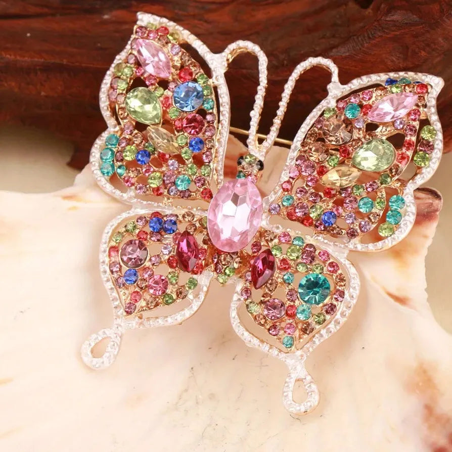 Classic Butterfly Brooch Insect Wedding Gift for Men and Women