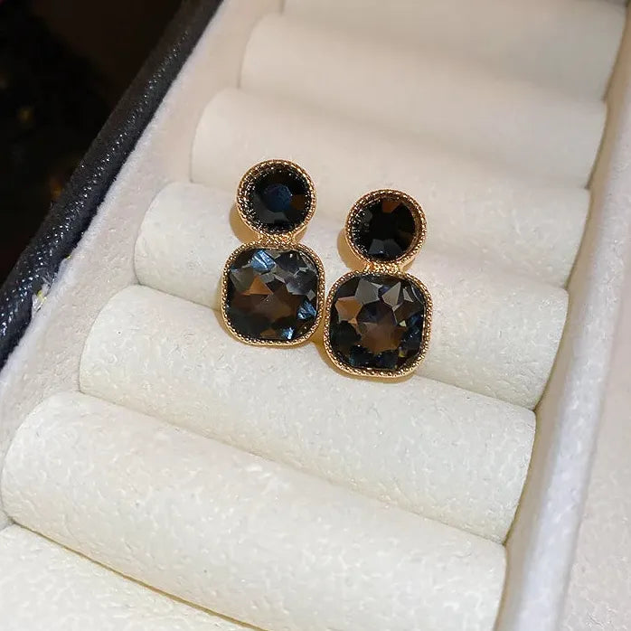 Luxury Micro Inlaid Zircon Geometric Square Dangle Earrings Women 2024 Party Jewelry