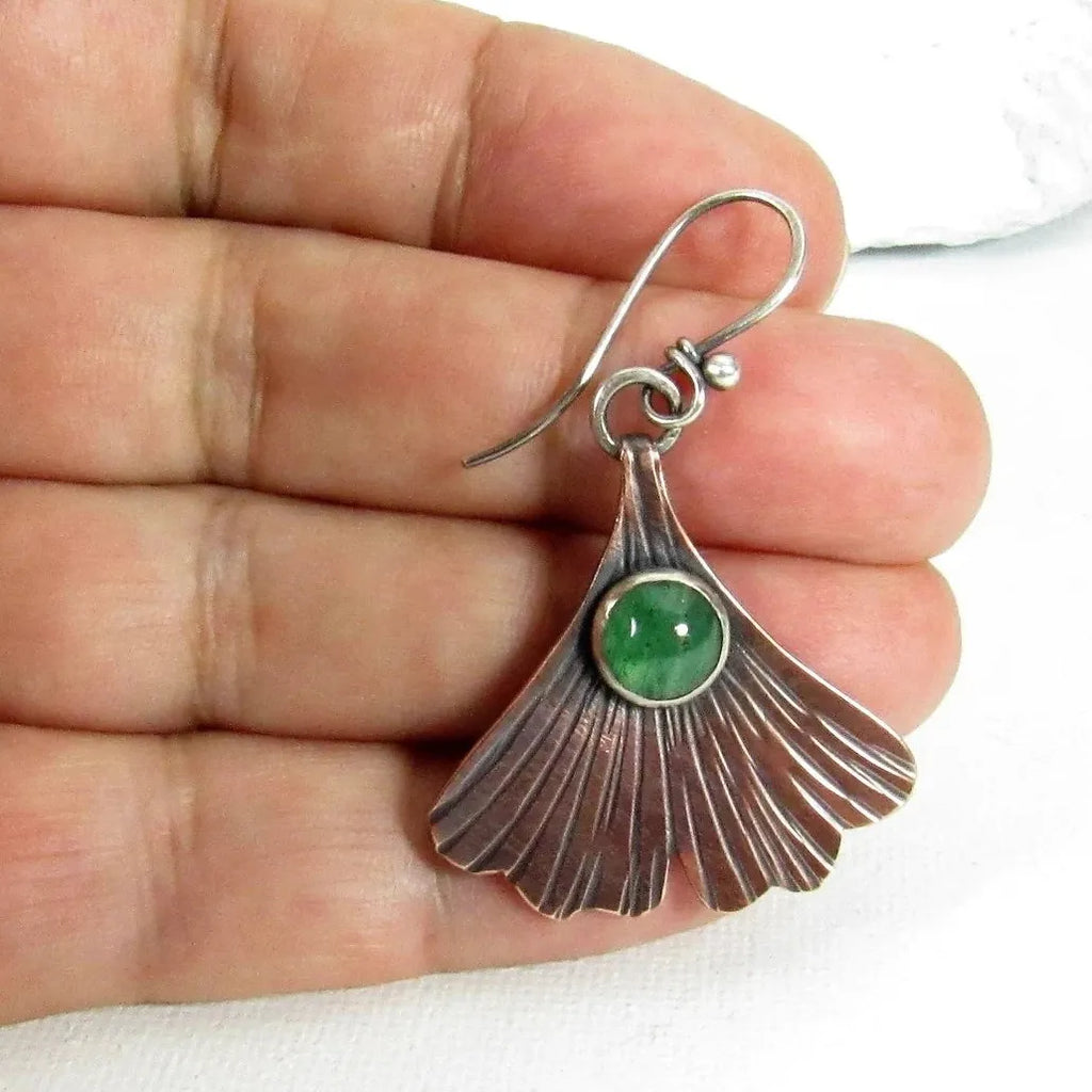 Bohemian Ginkgo Leaf Drop Earrings for Women Zinc Alloy Retro Jewelry