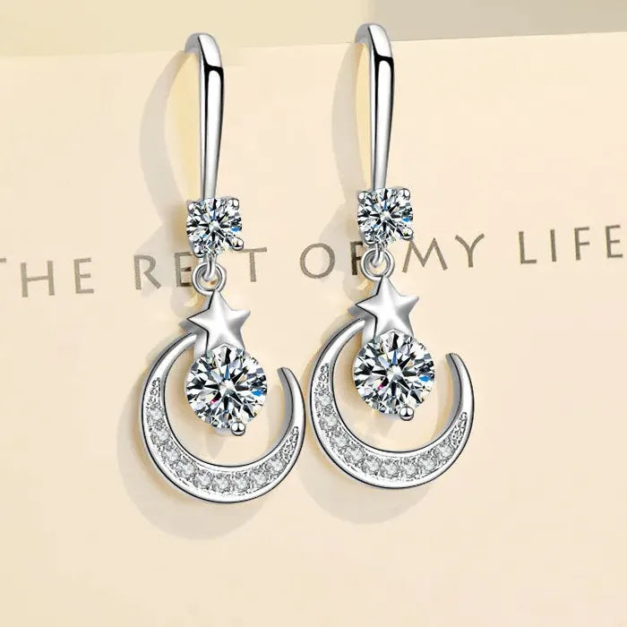 Silver Zirconia Water Drop Earrings for Women Long Dangle Fashion Jewelry