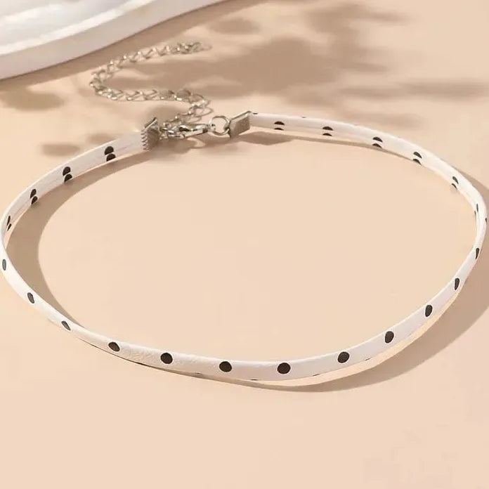 Vintage Brown Leopard Print Cotton Choker Necklace Women Fashion Jewelry Gift 2025