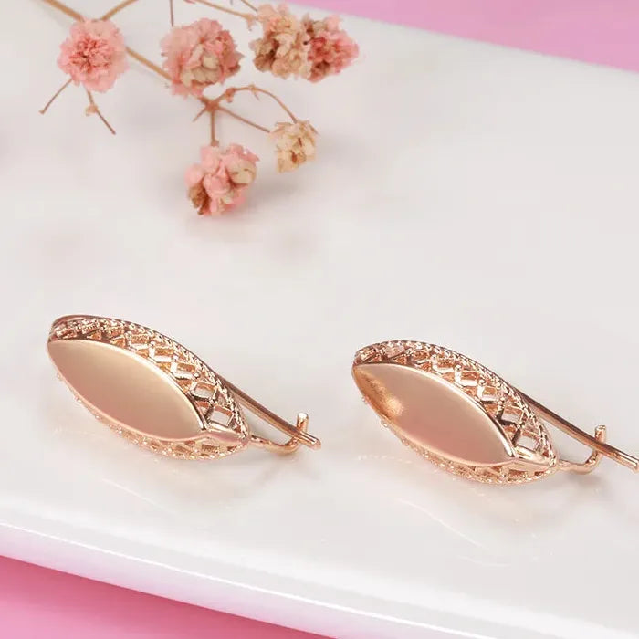 Minimalist Geometric Hollow Lace Drop Earrings Zinc Alloy Ethnic Style Jewelry