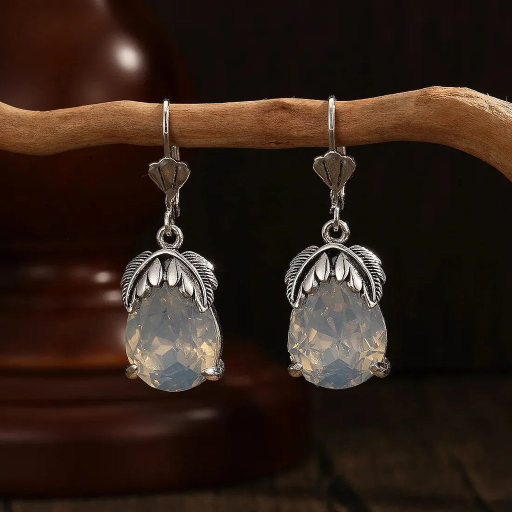 Geometric Double Color Round Resin Stone Dangle Earrings for Women Party Jewelry